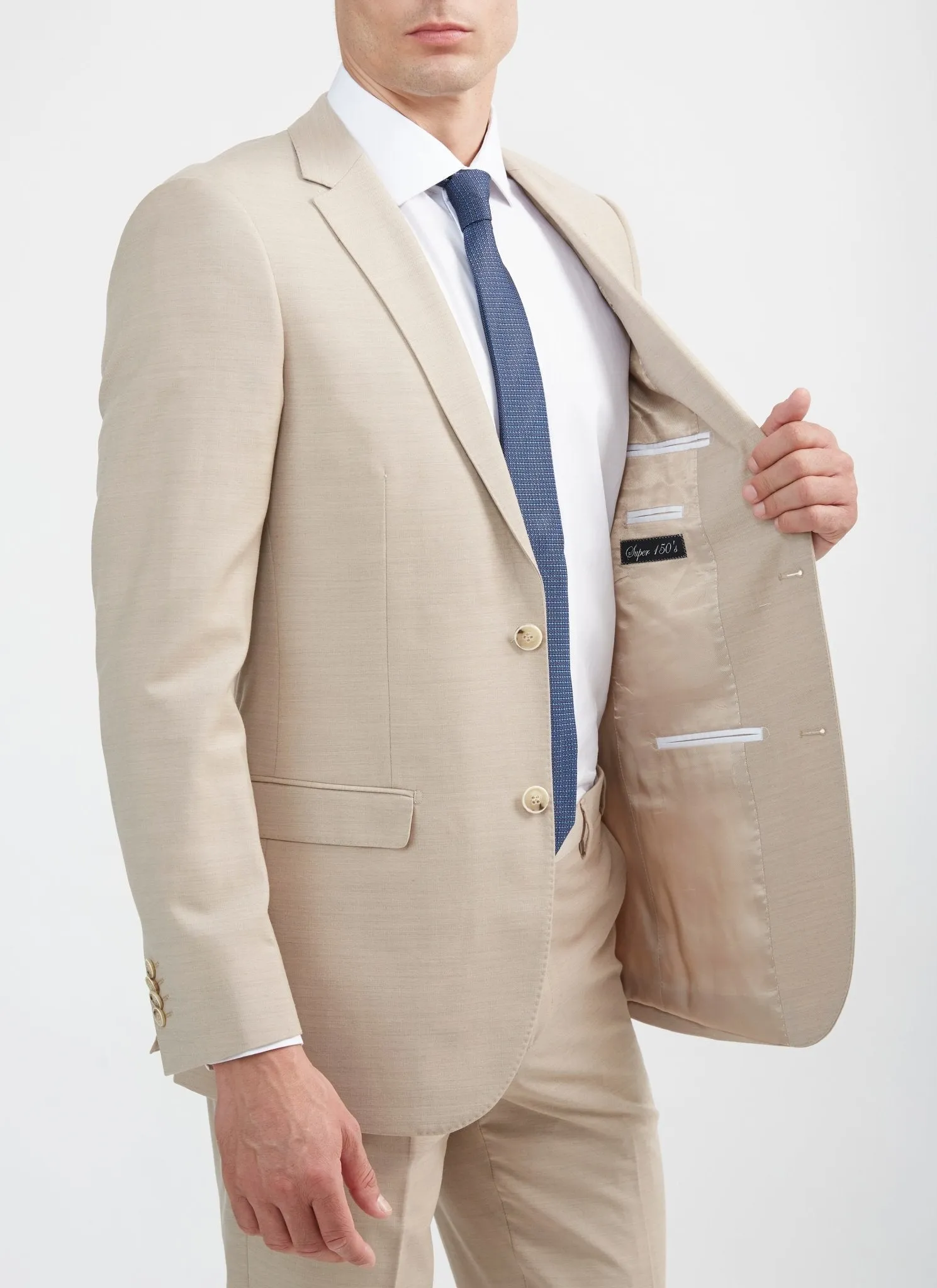 100% Merino Wool Beige Jacket