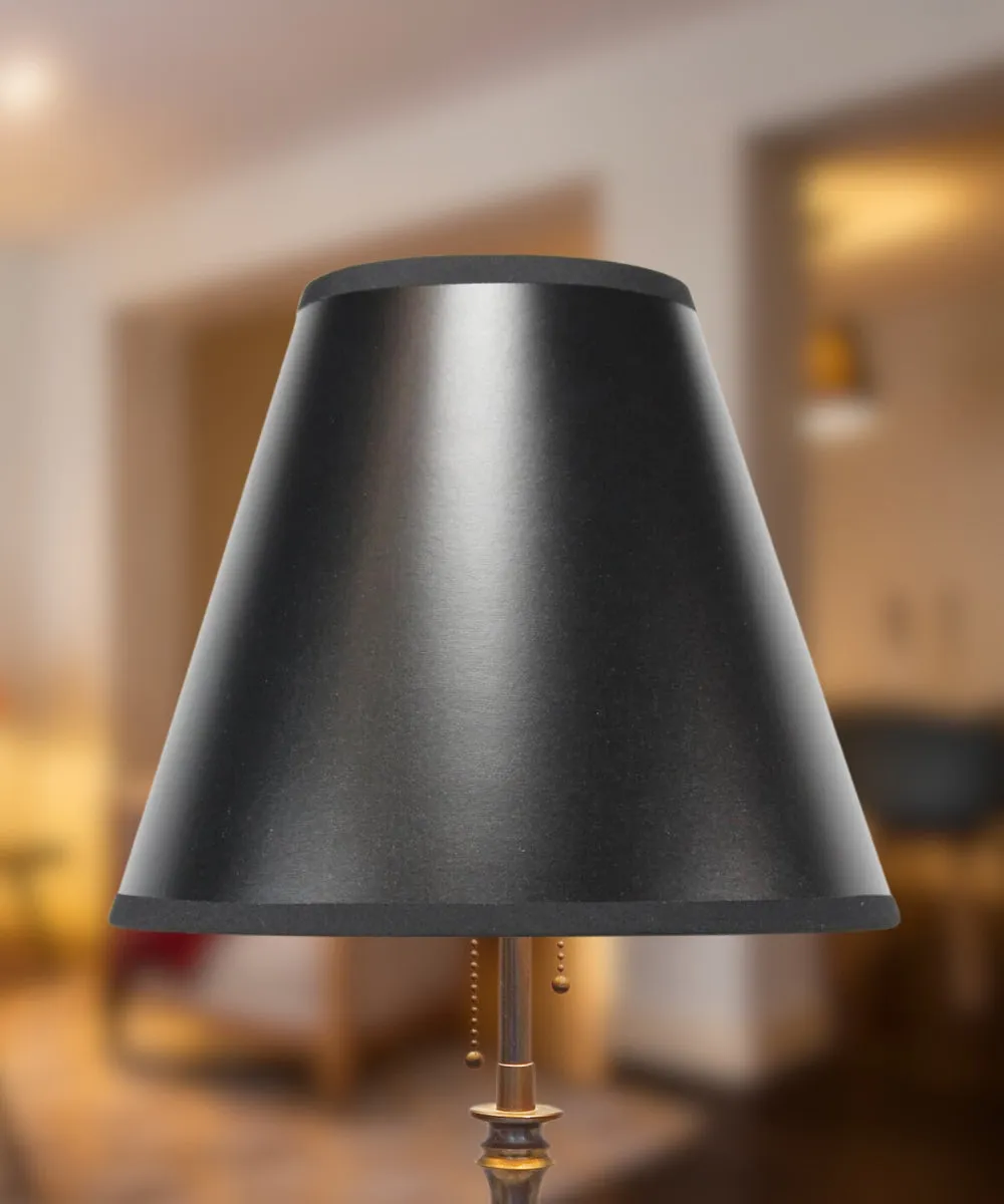 10"W x 9"H Black Parchment Empire Lampshade