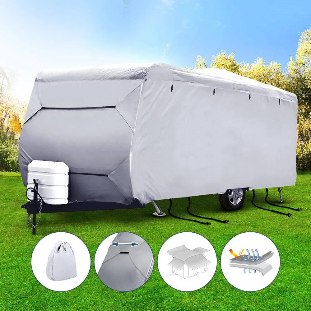 22-24ft Caravan Cover Campervan 4 Layer UV Water Resistant