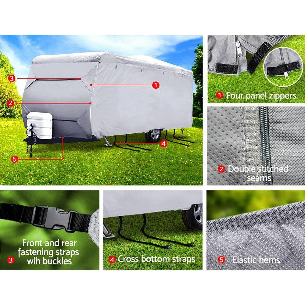 22-24ft Caravan Cover Campervan 4 Layer UV Water Resistant