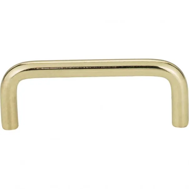 3" Center-to-Center Polished Brass Torino Cabinet Wire Pull #S271-3PB