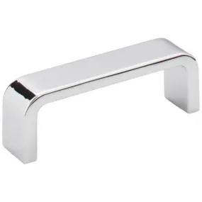 3" Center-to-Center Polished Chrome Square Asher Cabinet Pull #193-3PC