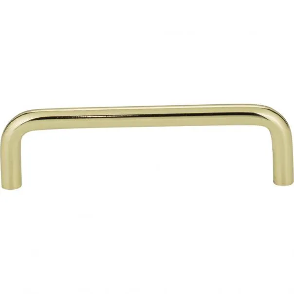 4" Center-to-Center Polished Brass Torino Cabinet Wire Pull #S271-4PB