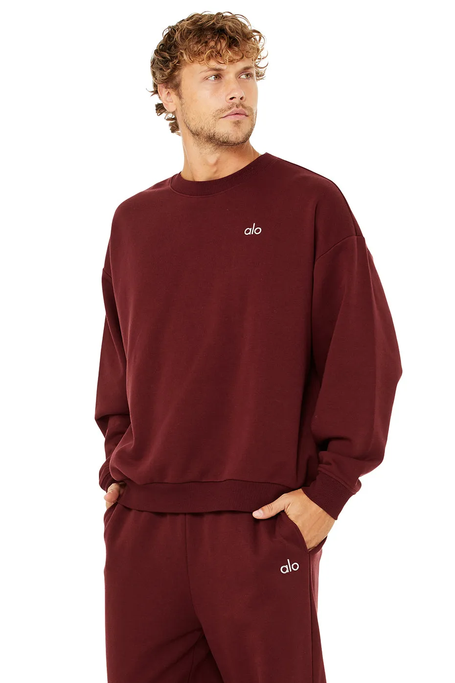 Accolade Crew Neck Pullover - Cranberry