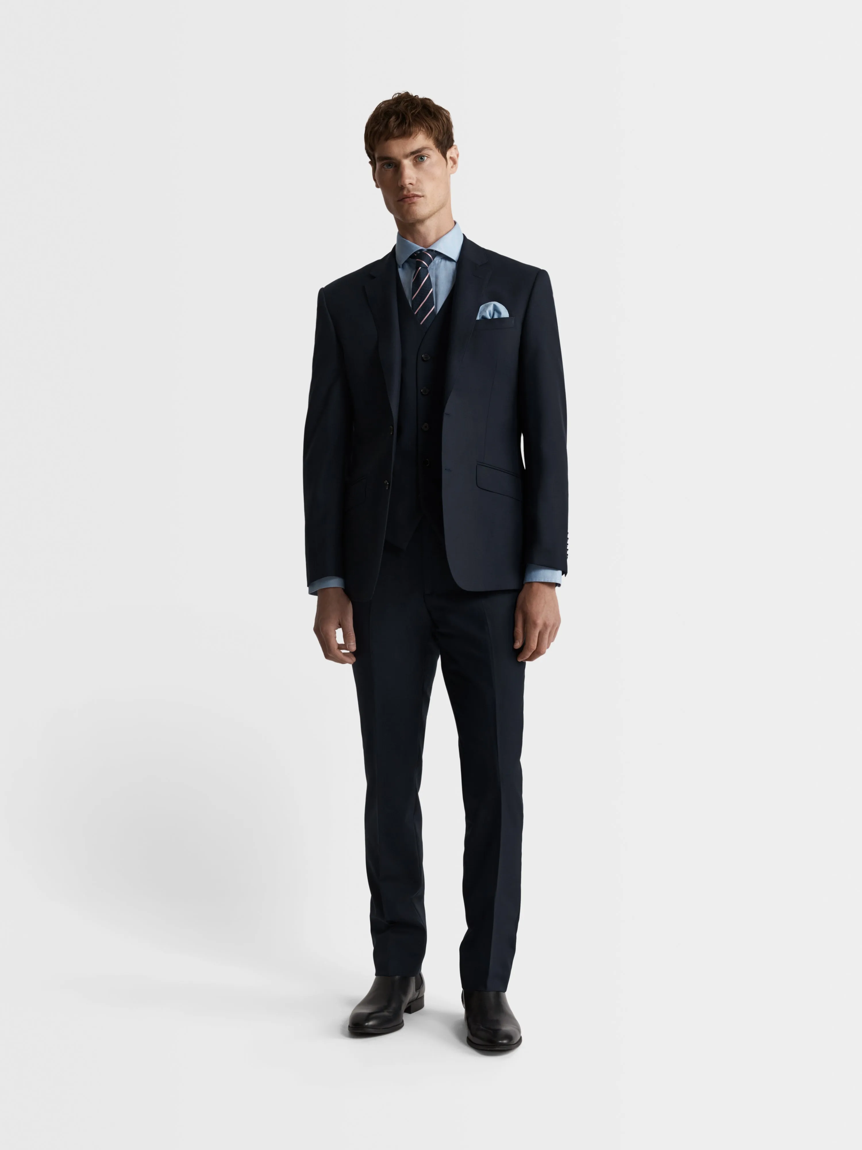 Aldgate Italian Luxury Slim Navy Suit Jacket