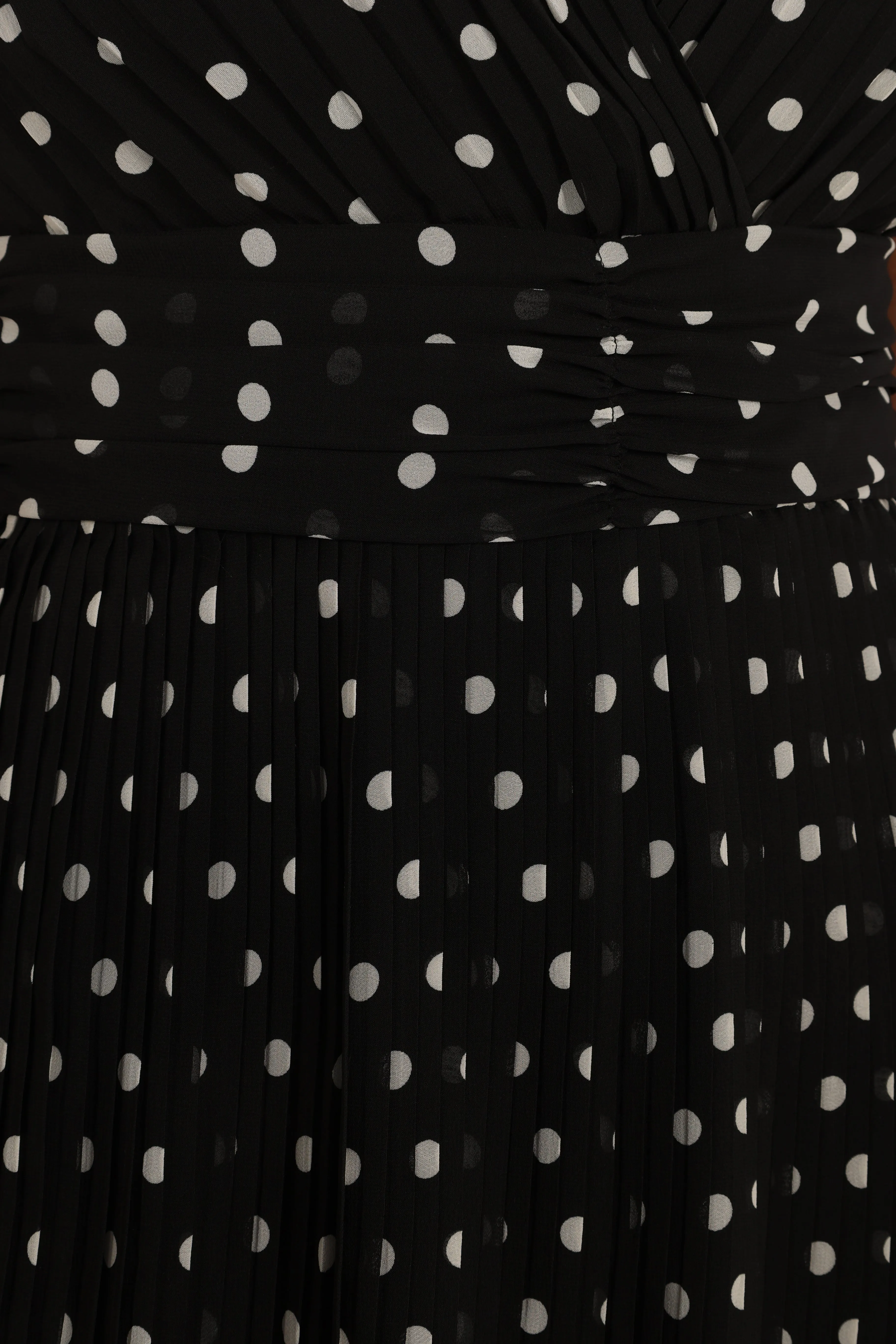 Andromeda Maxi Dress - Black White Polka Dot