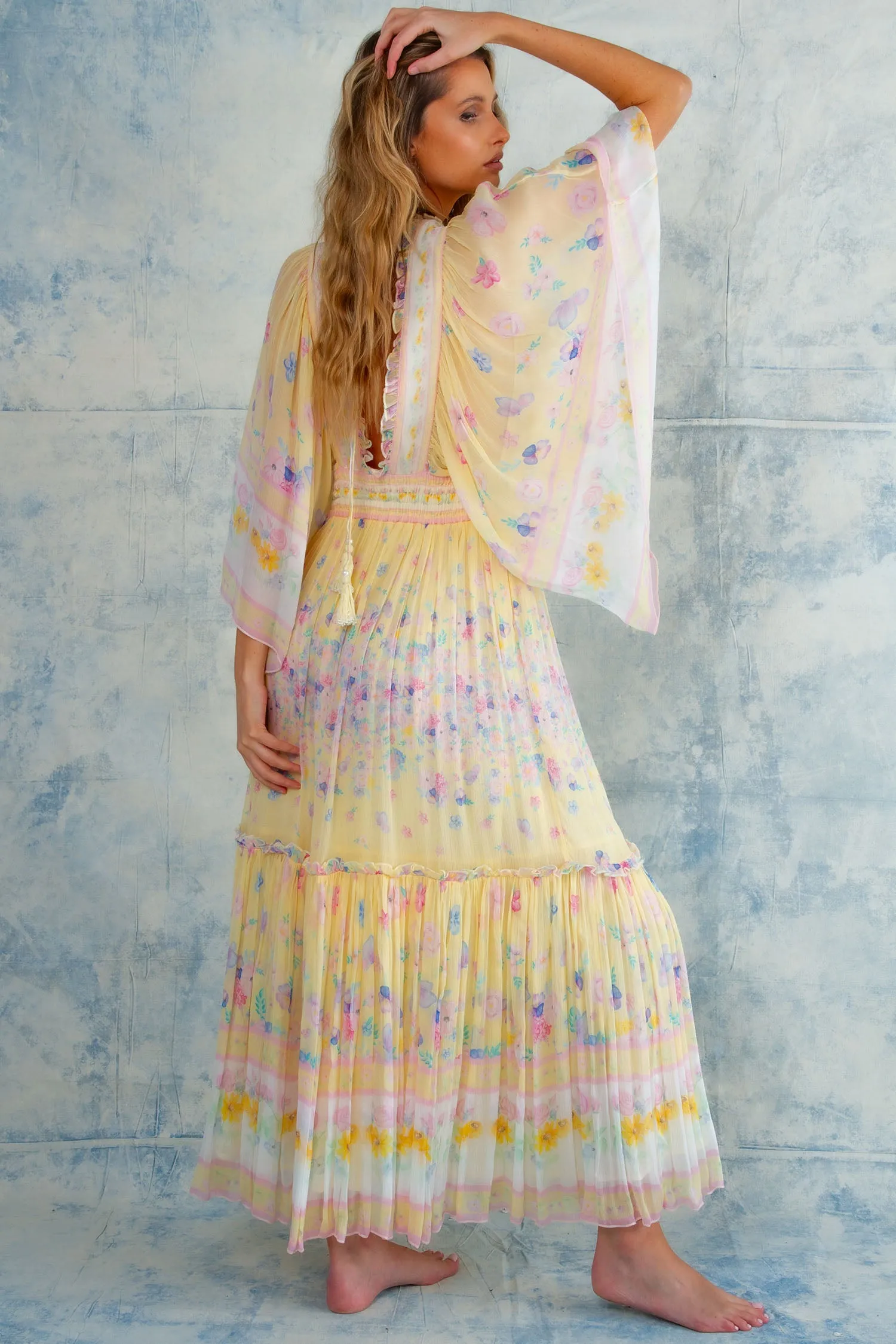 Angel Maxi Dress - Flowerbomb Lemon