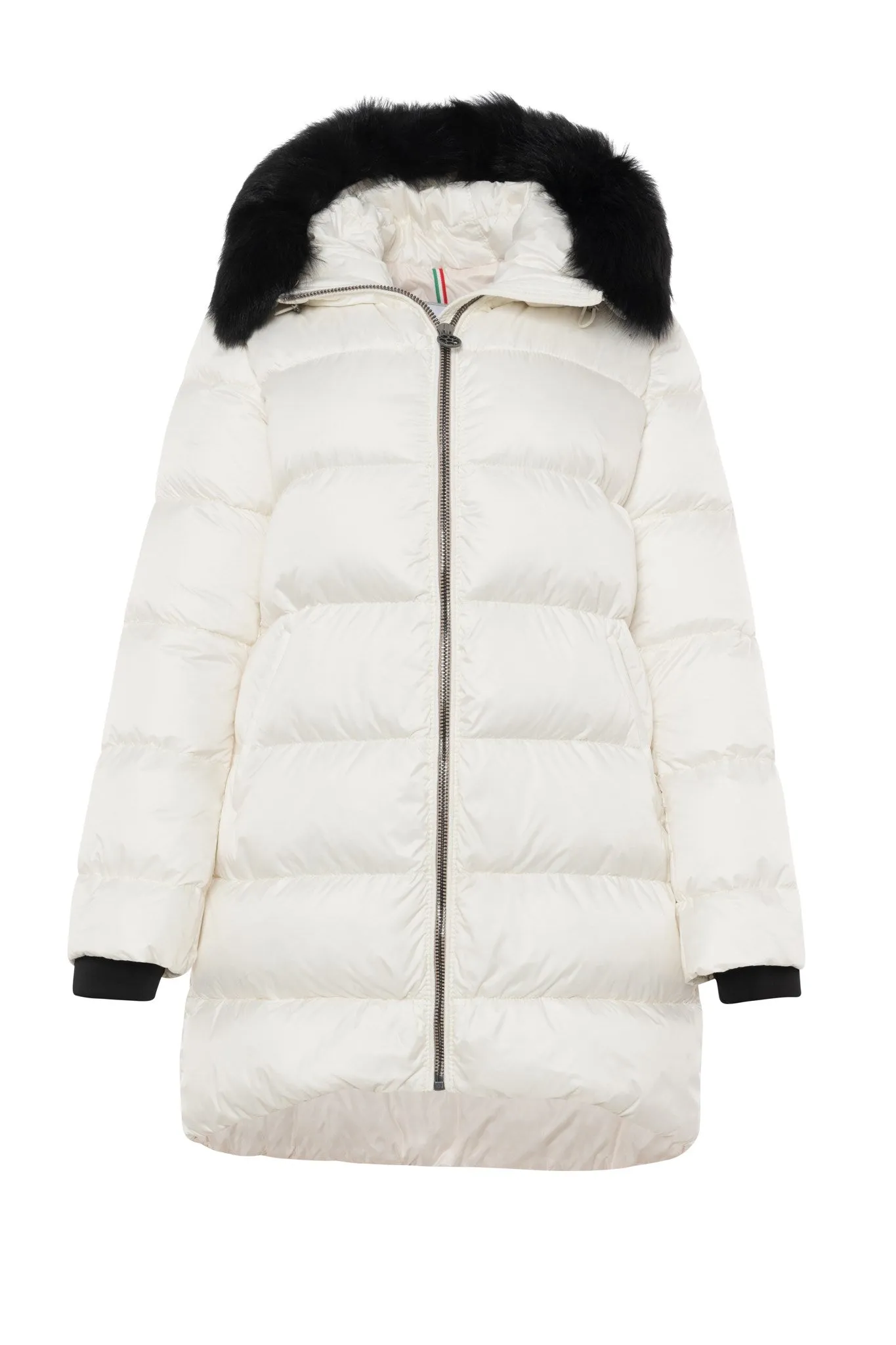 APRES-SKI JACKET WITH DETACHABLE TOSCANA SHEARLING LAMB HOOD TRIM