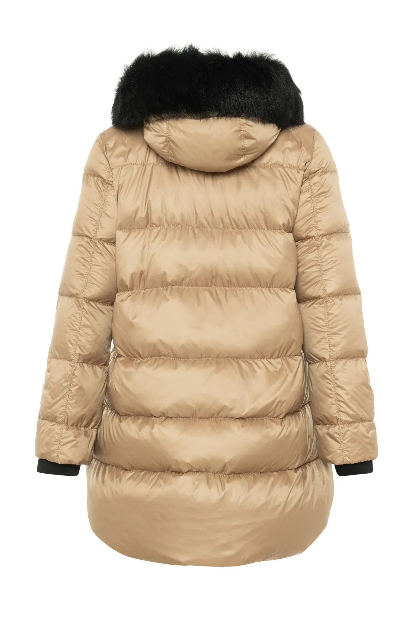 APRES-SKI JACKET WITH DETACHABLE TOSCANA SHEARLING LAMB HOOD TRIM