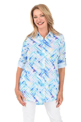 Argyle Button-Front Tunic