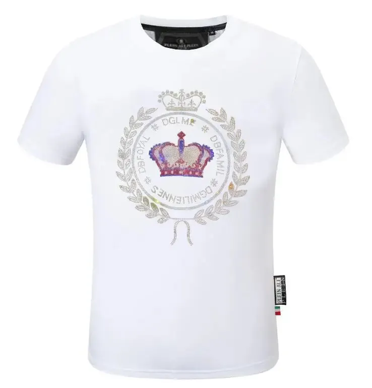 ARWEN & AJH GROUP Hot  brand designer Rhinestones Plein ali T-shirt pullover tees  Men  Casual Fashion T-shirt 2024 fashion