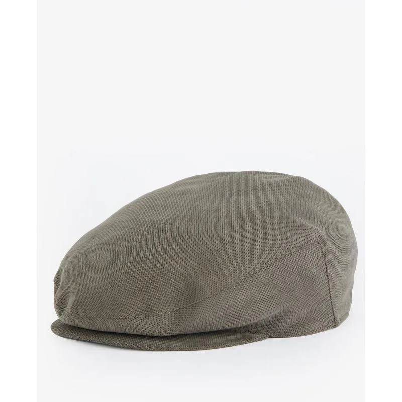 Barbour Beaufort Mens Waterproof Flat Cap - Dark Olive