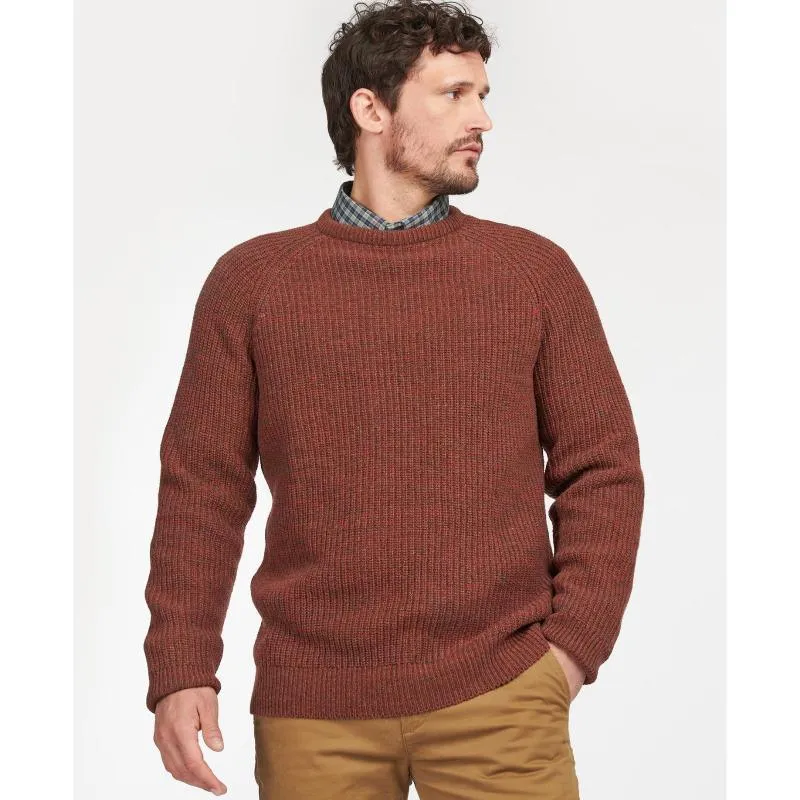 Barbour Horseford Lambswool Crew Neck Mens Jumper - Cinnamon