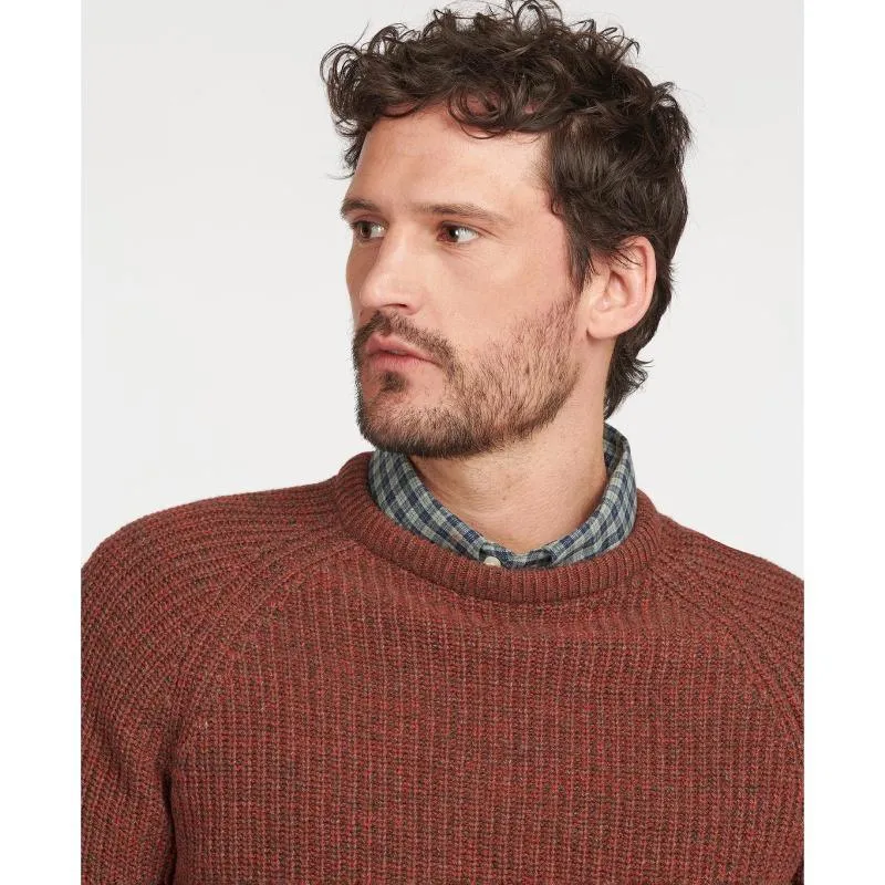 Barbour Horseford Lambswool Crew Neck Mens Jumper - Cinnamon