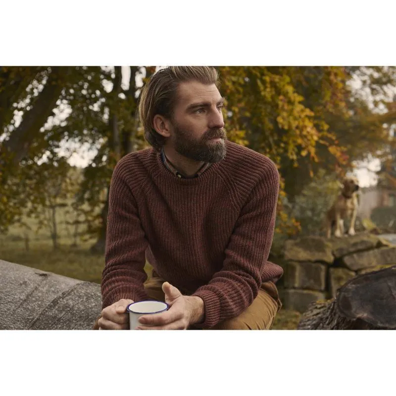 Barbour Horseford Lambswool Crew Neck Mens Jumper - Cinnamon