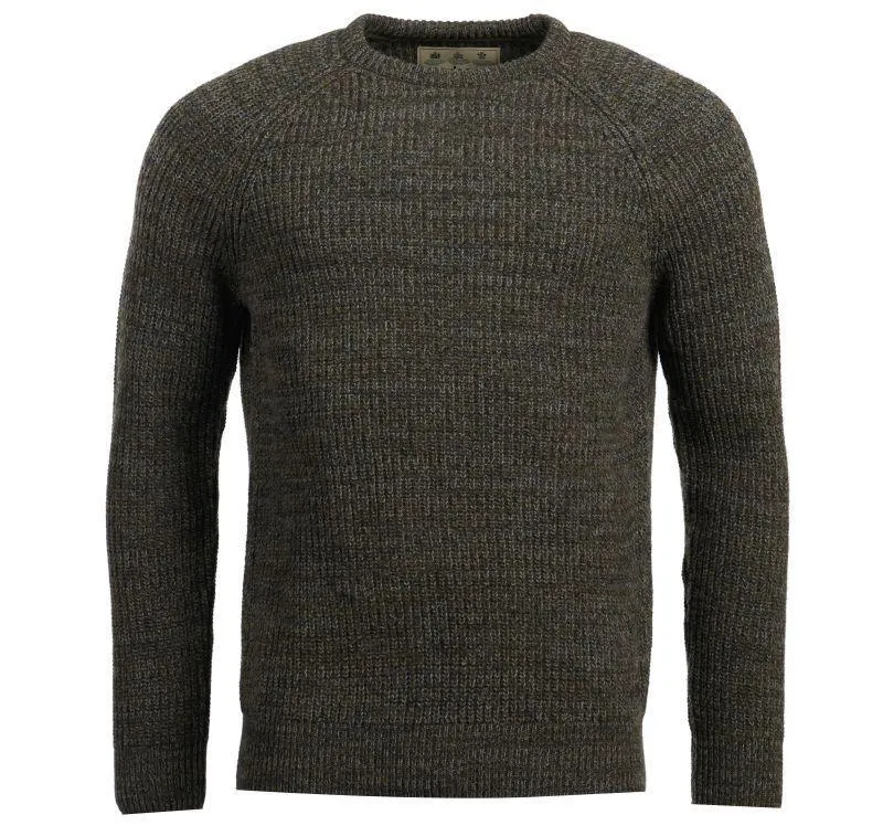 Barbour Horseford Lambswool Crew Neck Mens Jumper - Olive