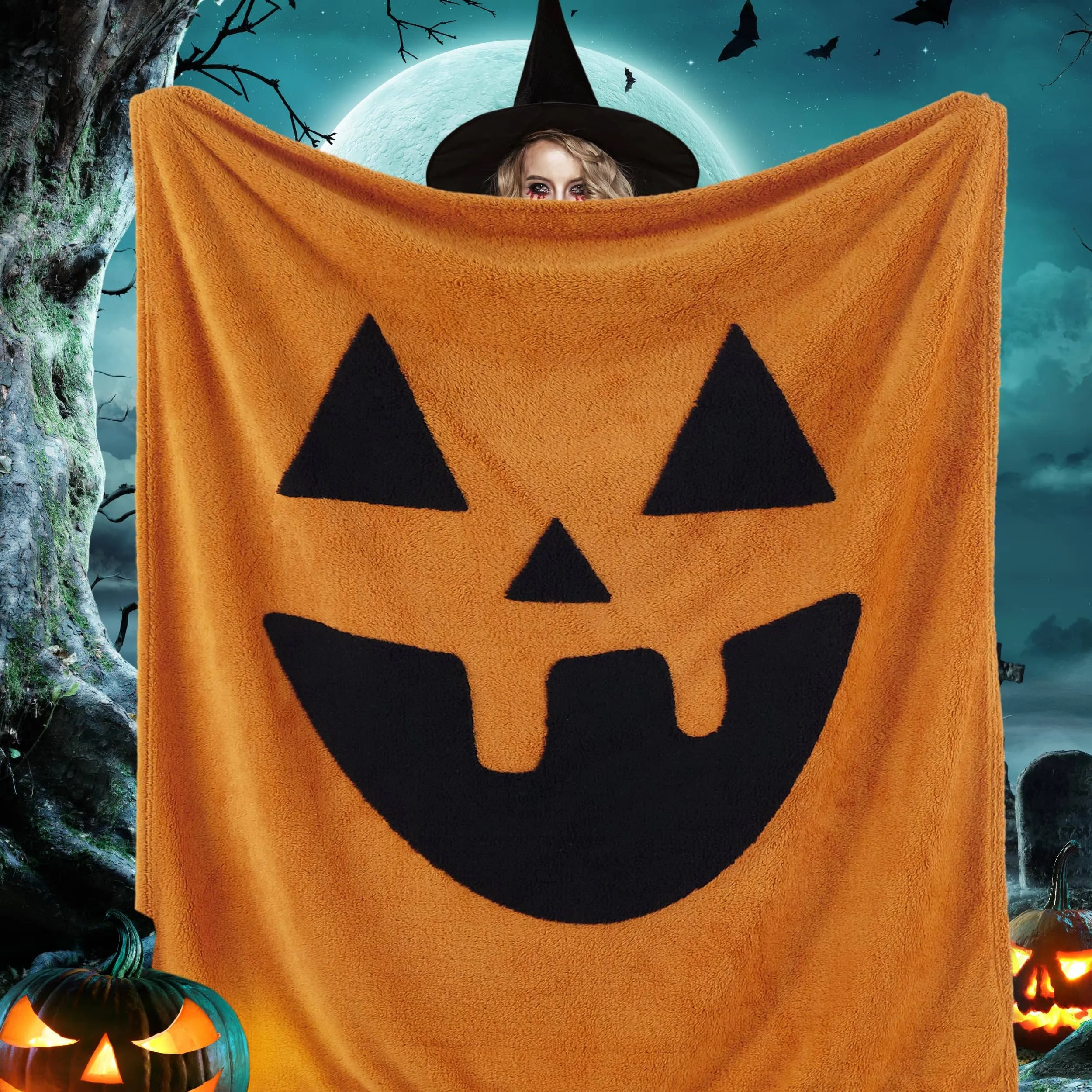 Bedsure Halloween Fleece Throw Blanket