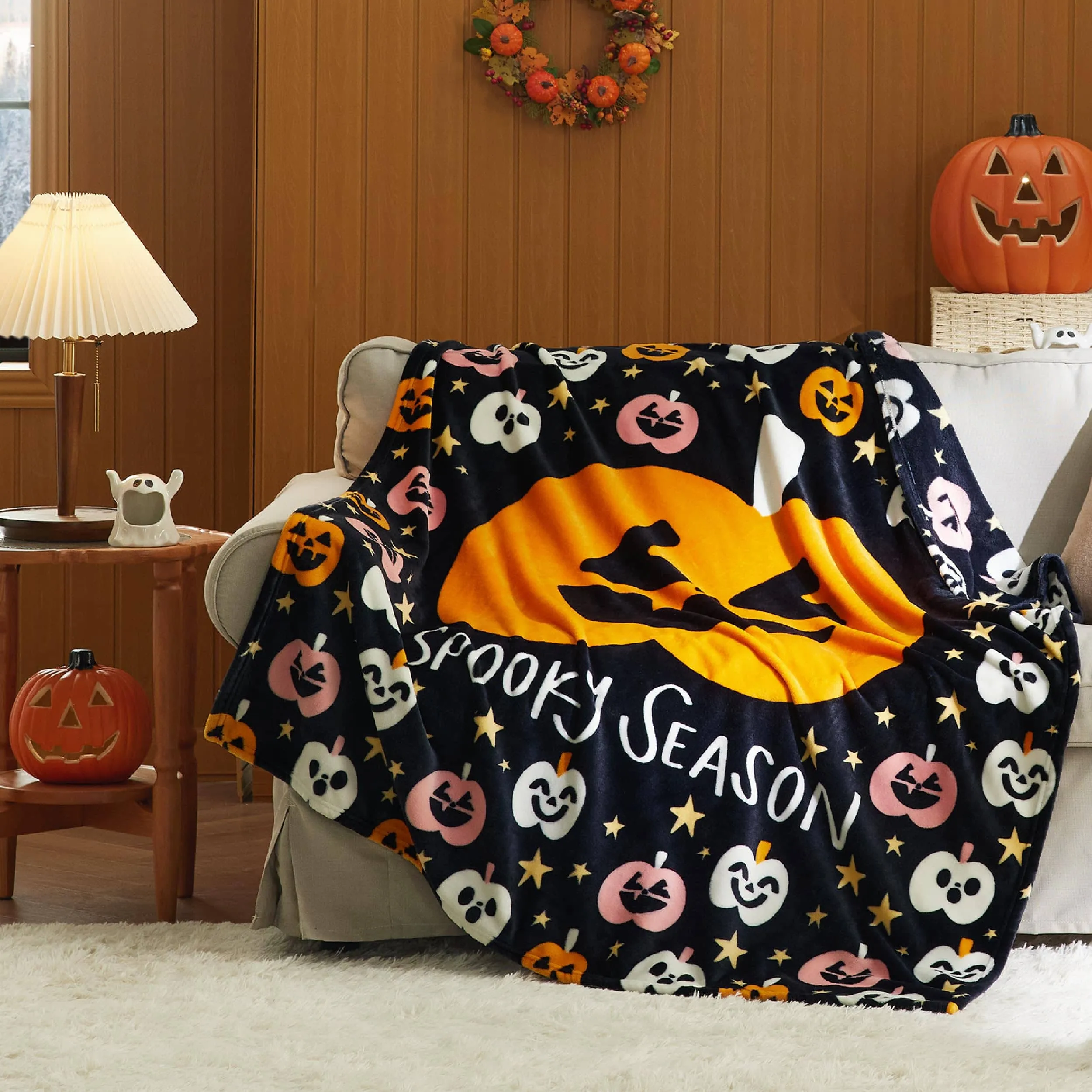 Bedsure Halloween Fleece Throw Blanket