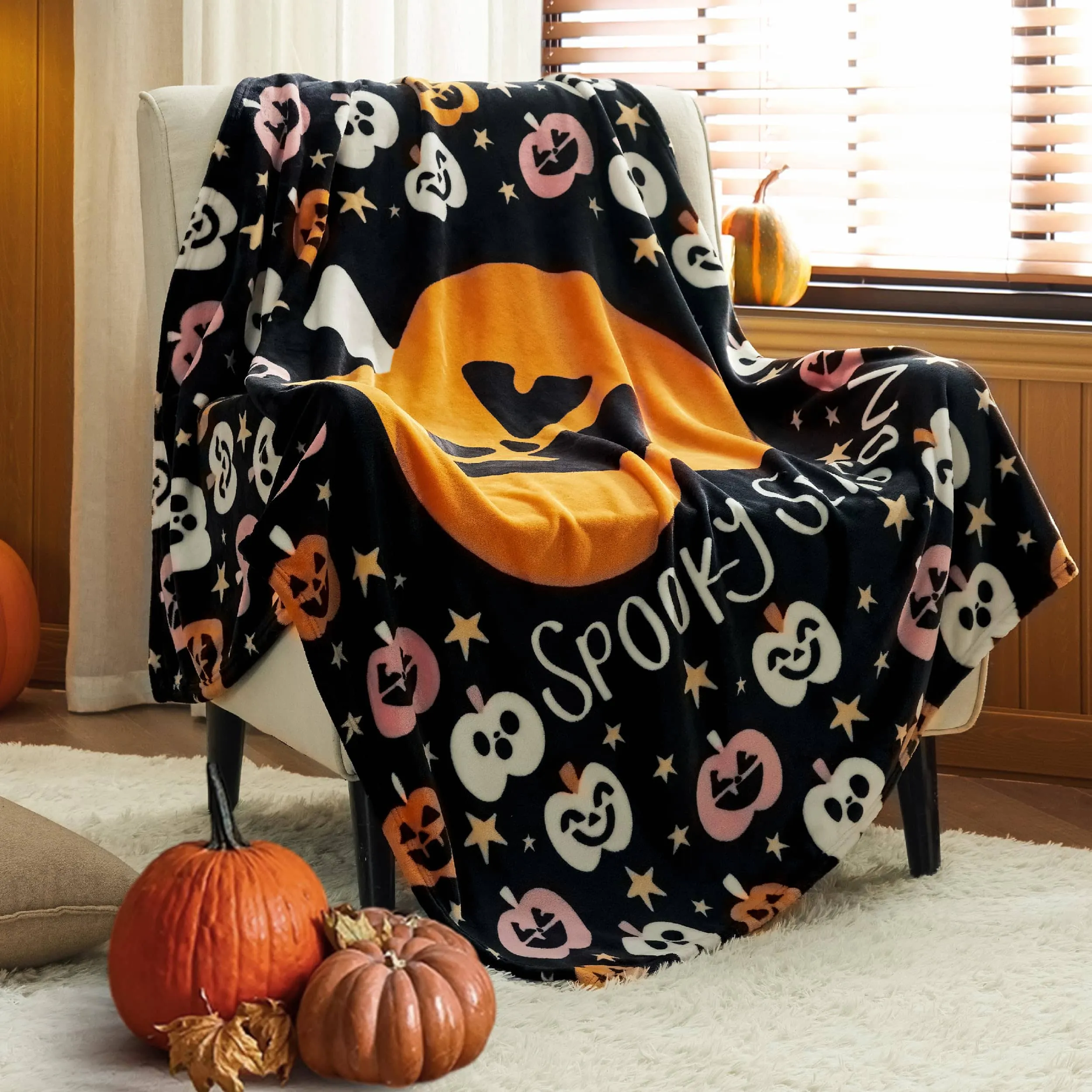 Bedsure Halloween Fleece Throw Blanket