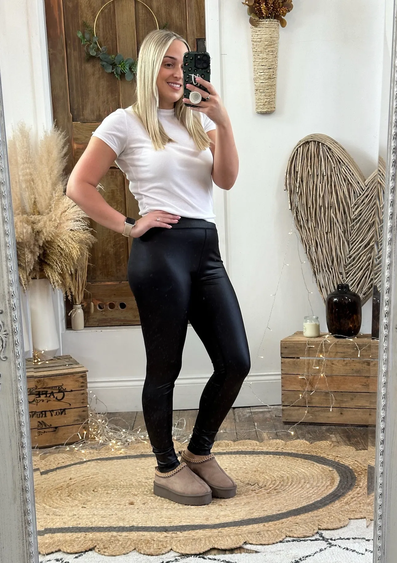 Black Wet Look Leggings