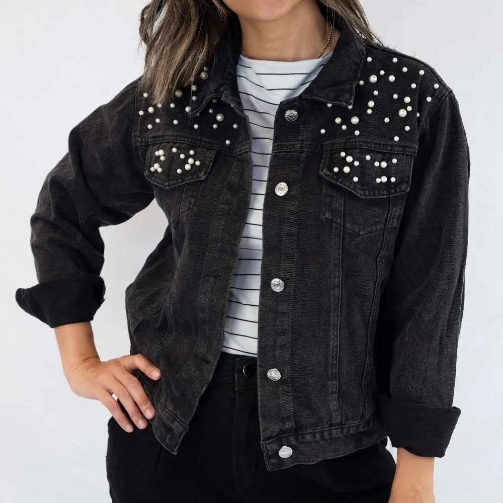 (Blue Pearl) Personalized Mrs Denim Jacket Gifts