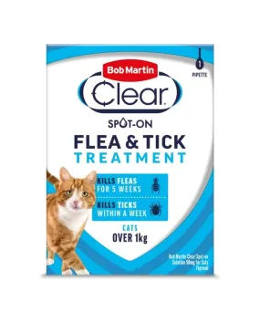 Bob Martin Clear Cat SpotOn Flea Trtmt 1p x10