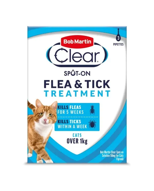 Bob Martin Clear Cat SpotOn Flea Trtmt 3p x6