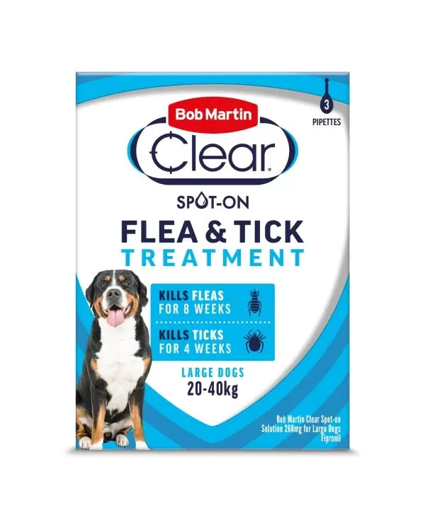 Bob Martin Clear SpotOn Flea Lge (20-40kg) 3px6