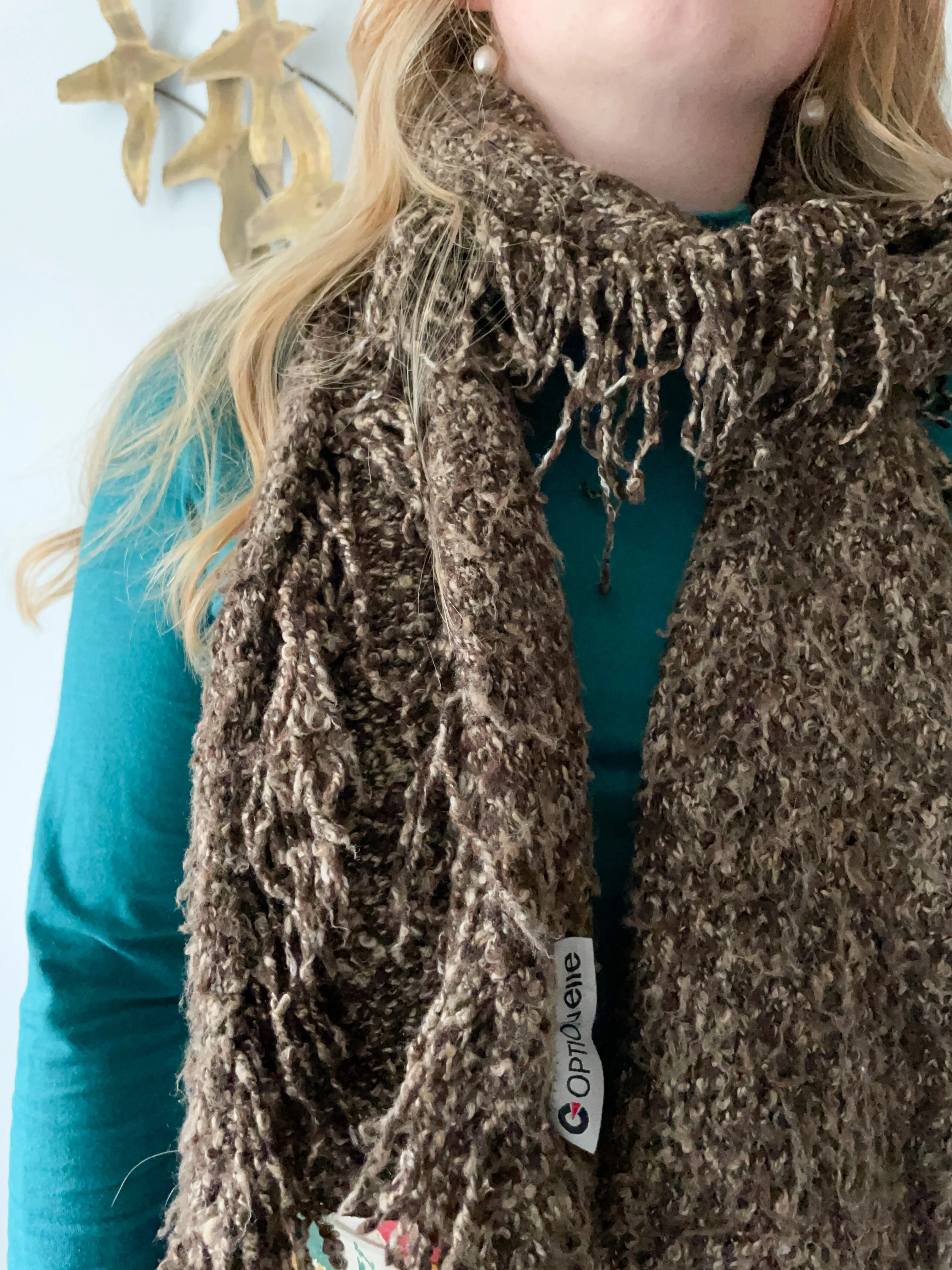 Brown Fringe Cozy Scarf