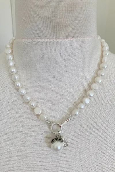 Caroline Pearl Necklace 18" & 21" | Elegant Pearl Necklace | By Pearly Girls