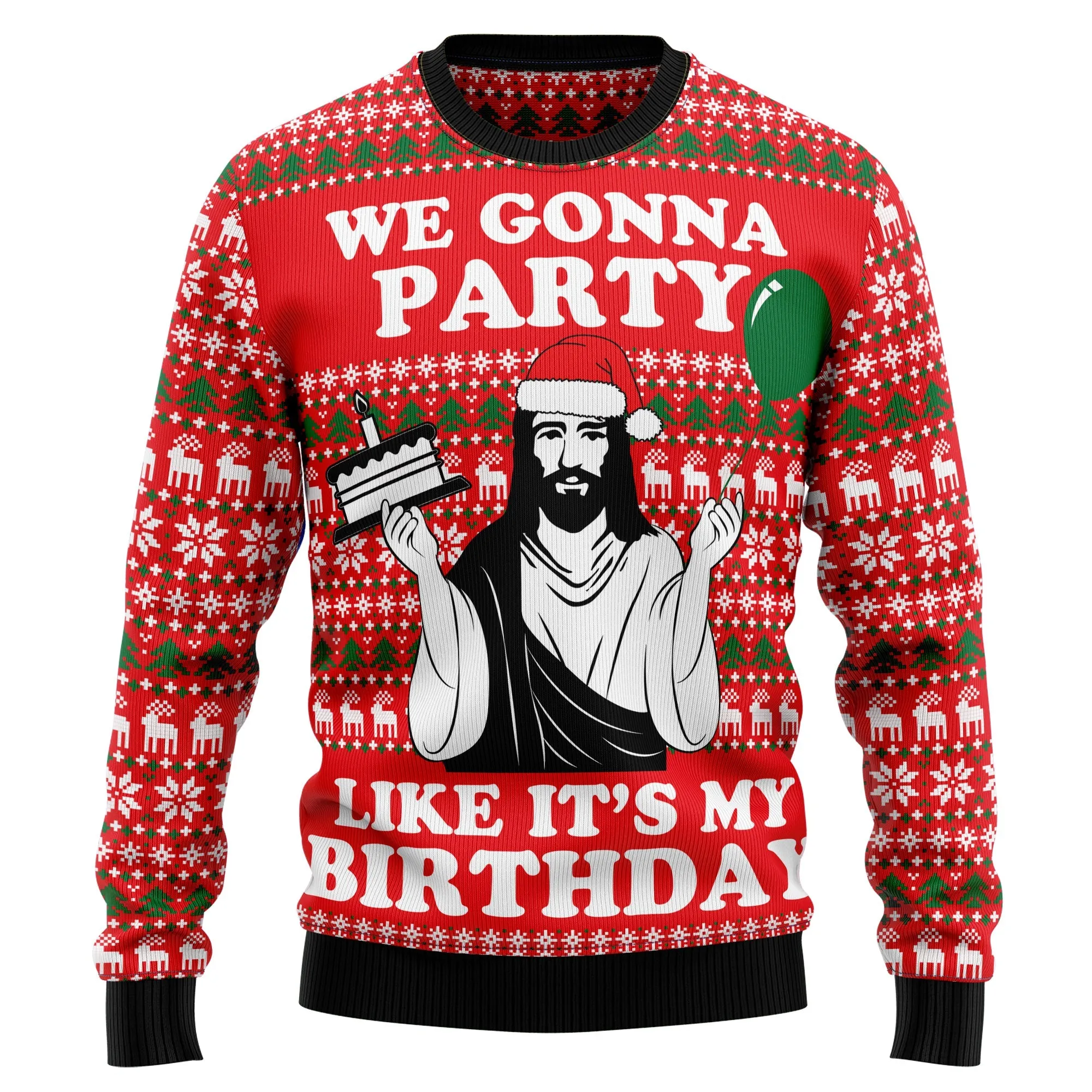 Christian Party Ugly Christmas Sweater - Xmas Gifts For Him Or Her - Christmas Gift For Friends - Best Gift For Christian