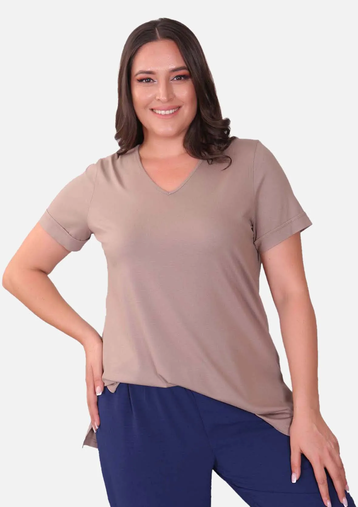 Classic V-Neck Tunic Top