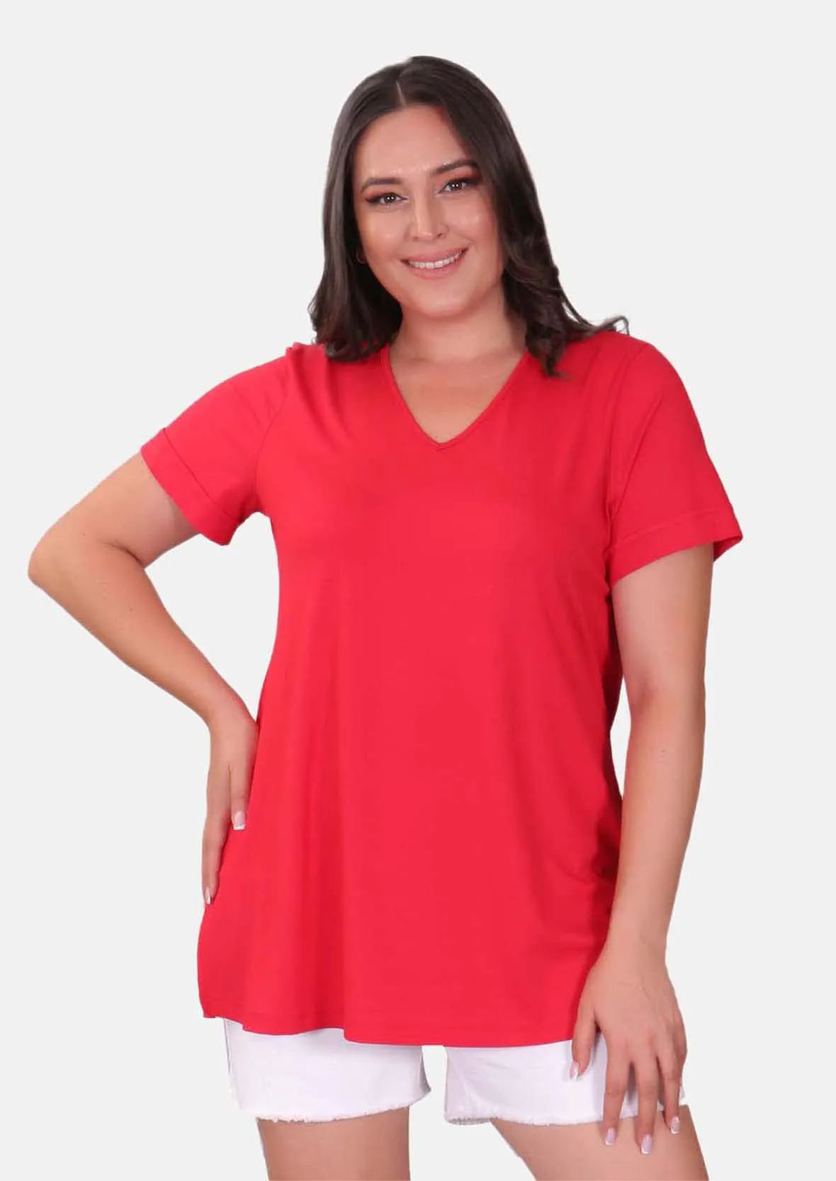 Classic V-Neck Tunic Top