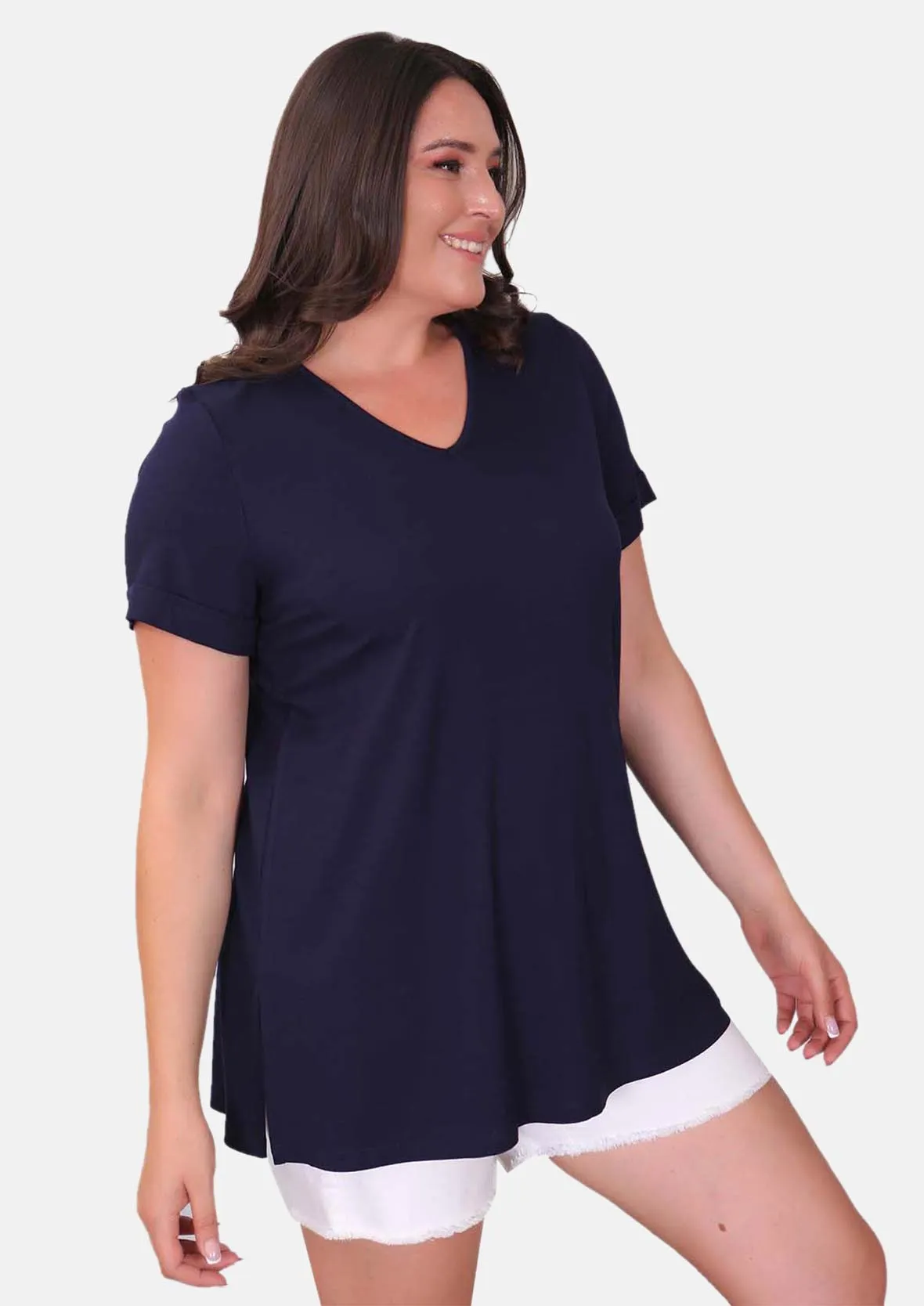 Classic V-Neck Tunic Top