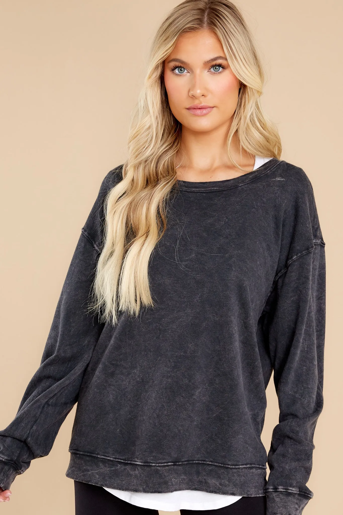 Closer To You Charcoal Pullover