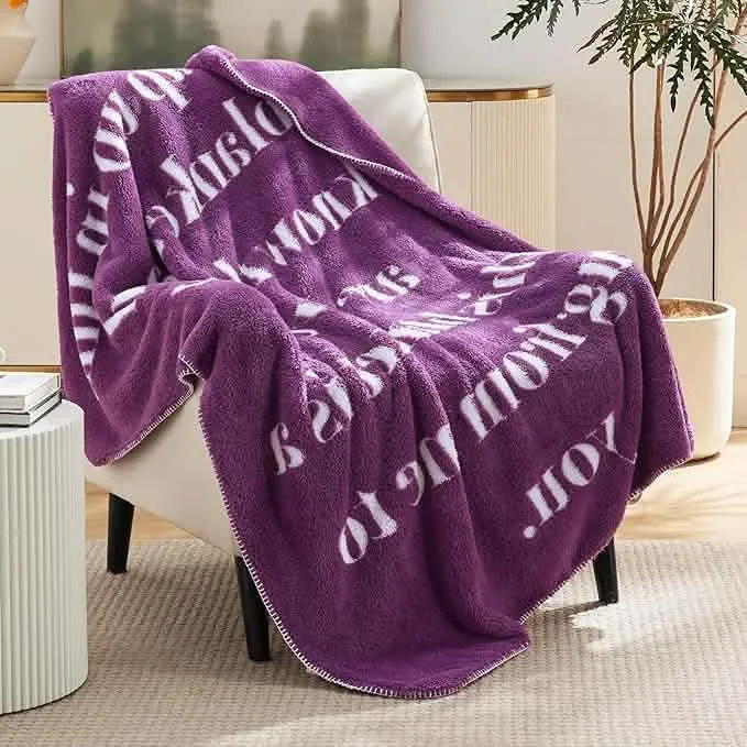 Compassiom Shaggy Sherpa Fleece Blanket