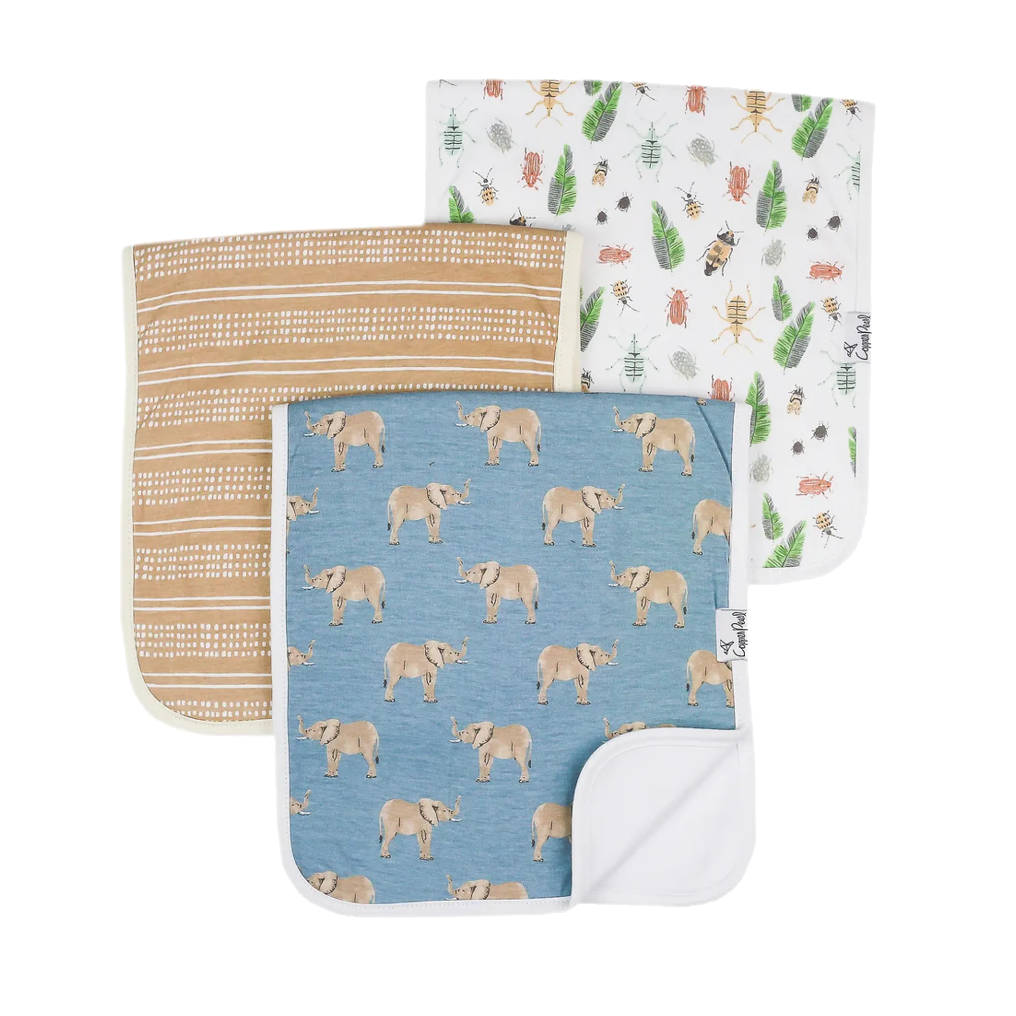 COPPER PEARL Burp Cloths - Peanut