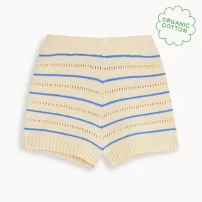 Costa - Blue Stripe Knit Baby & Kids Shorts