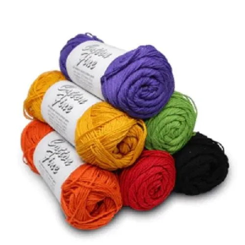 Cotton Fine Yarn Fingering Weight Yarn | 50 grams, 215 Yards | 80% Pima Cotton 20% Merino Wool