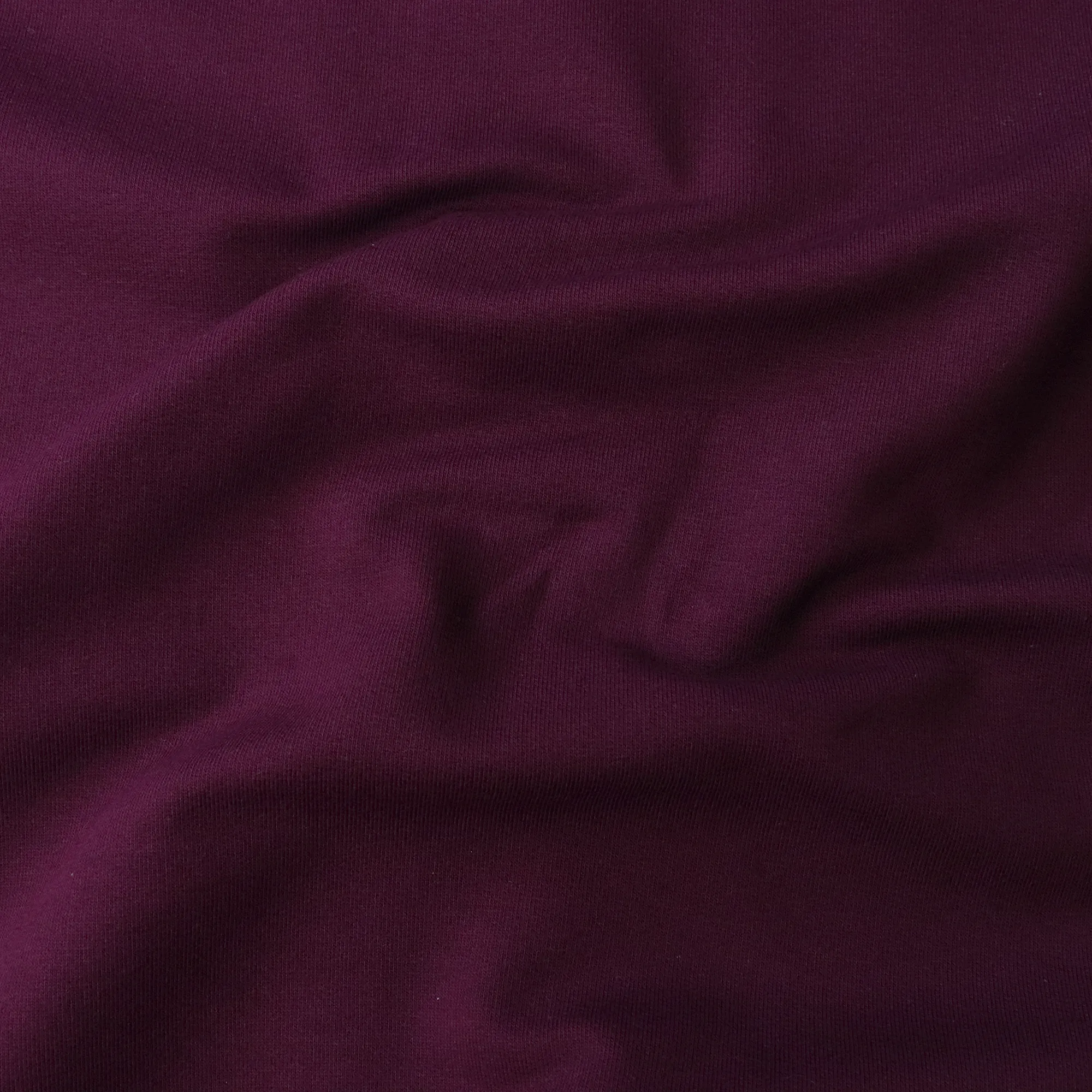 Cotton Sweatshirt Brushed Jersey - Plum - END OF BOLT 30cm