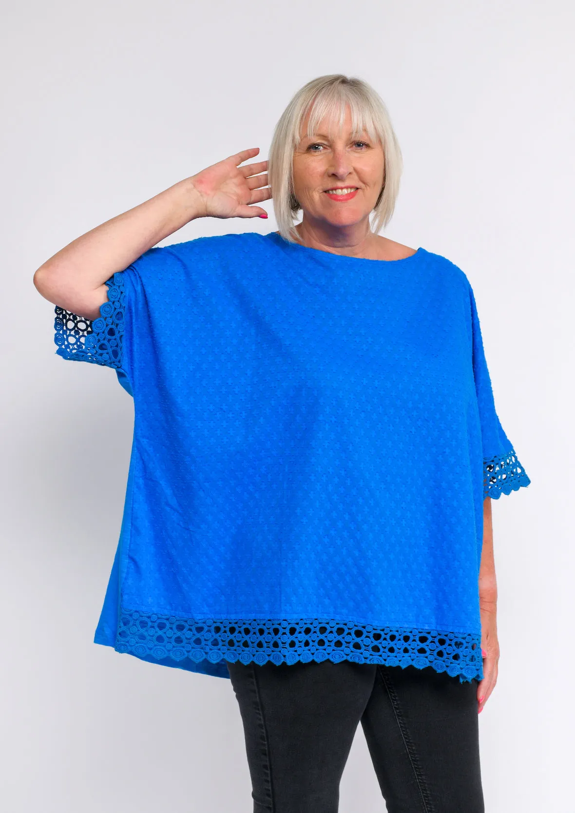 Crochet Trimmed Tunic Top