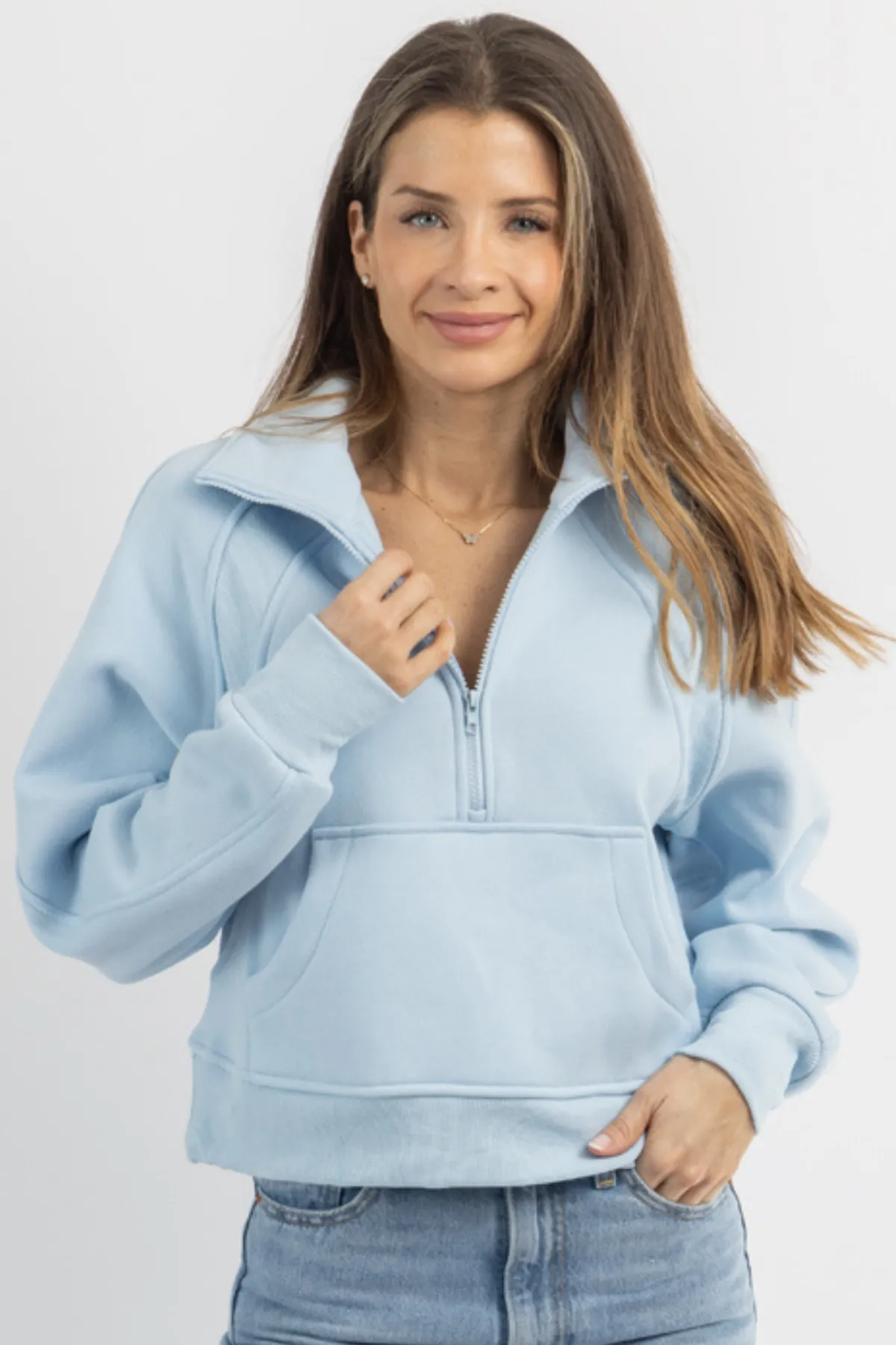 DOVE SKIES HALF-ZIP PULLOVER