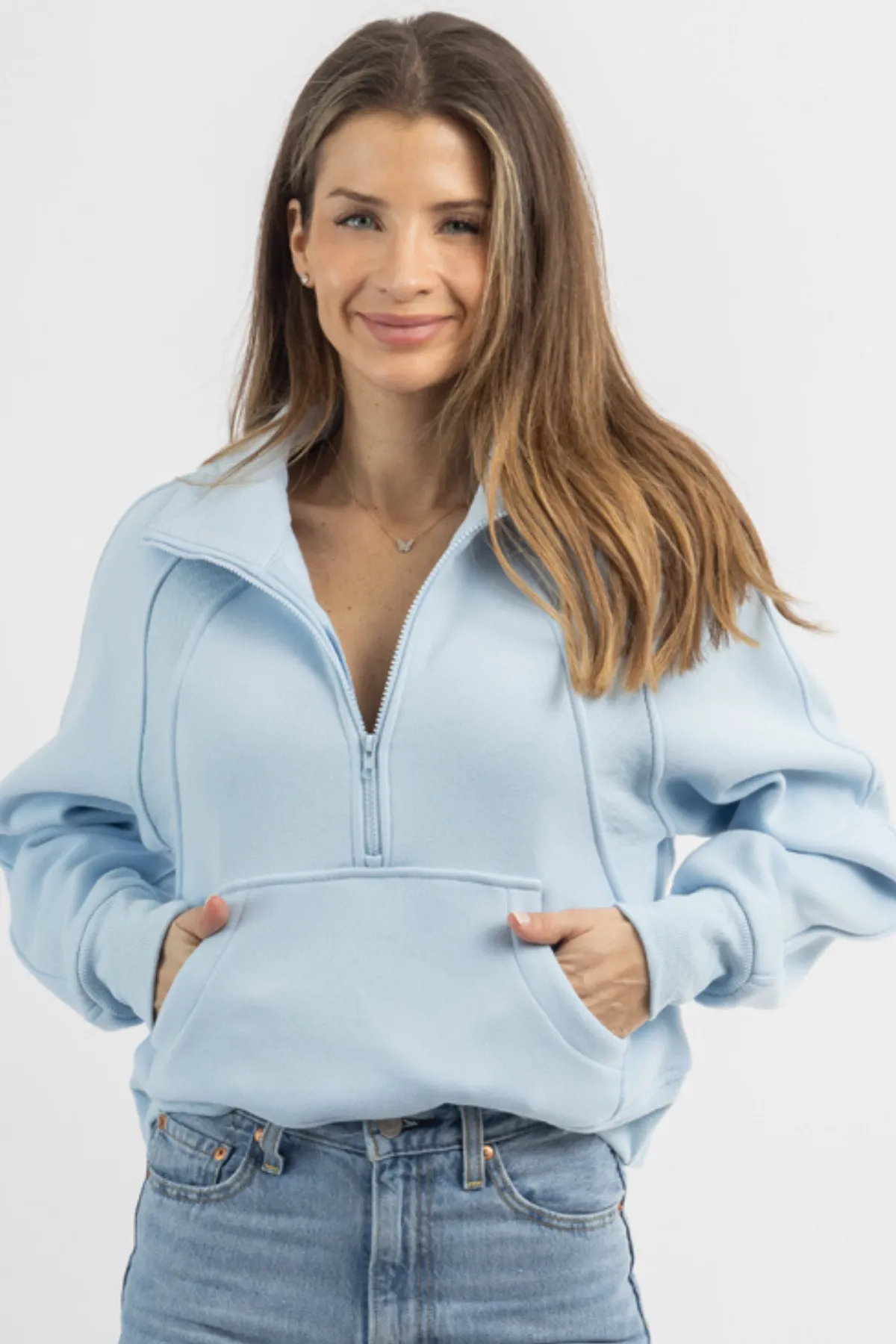 DOVE SKIES HALF-ZIP PULLOVER