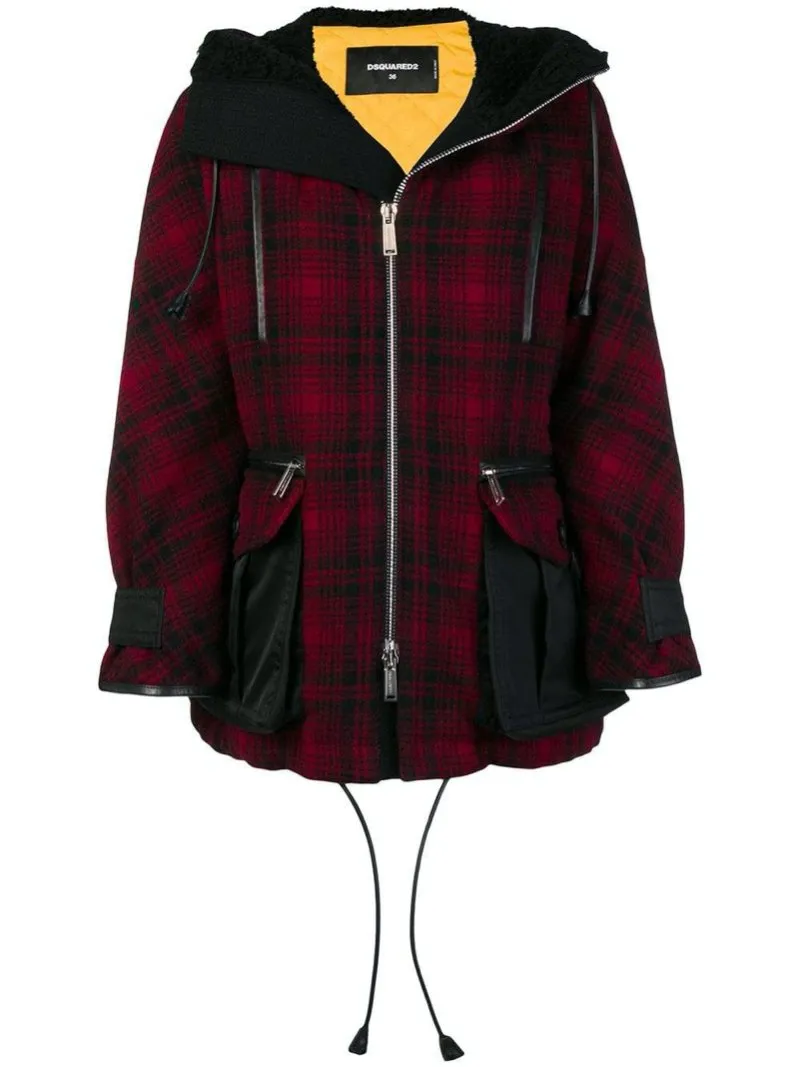 Dsquared2 Hooded Oversized Parka Coat