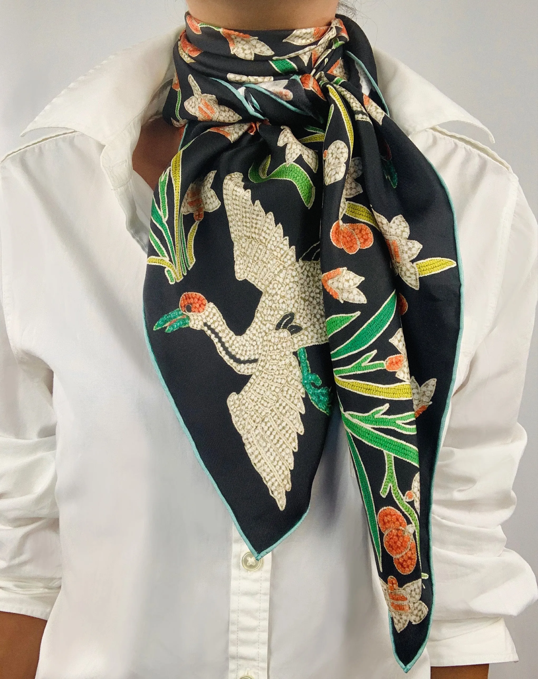 Elwyn New York Beaded Crane Scarf