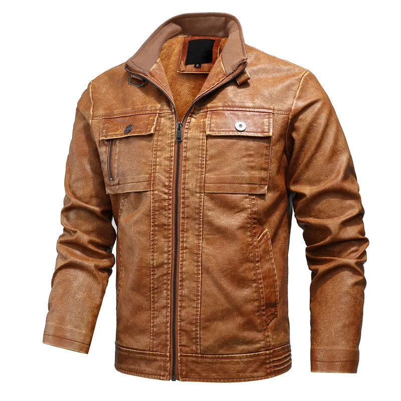 Fashion Men's Pu Leather Boutique Leather Jacket