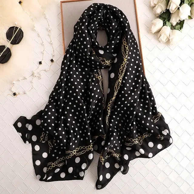 Fashion Silk Scarf Printed Bandana Shawl #LZ063