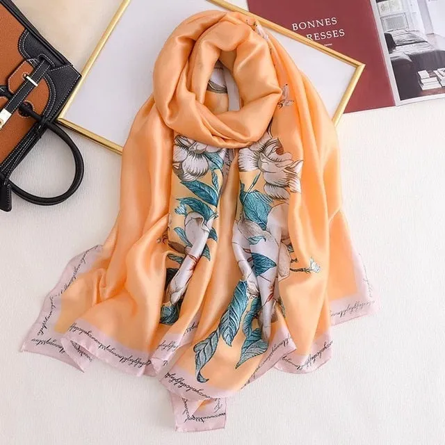 Fashion Silk Scarf Printed Bandana Shawl #LZ063