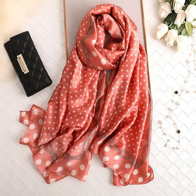 Fashion Silk Scarf Printed Bandana Shawl #LZ063