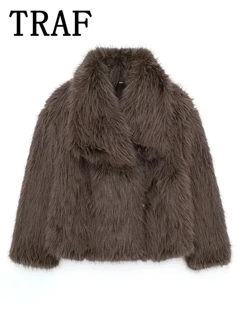 Faux- the Fuzzy Faux Fur Short Jacket 7 Colors